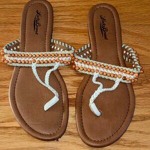 Lucky brand sandals, Beaded, size 8